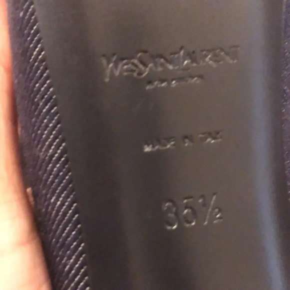 YSL denim dark blue platform heels - Picture 9 of 11